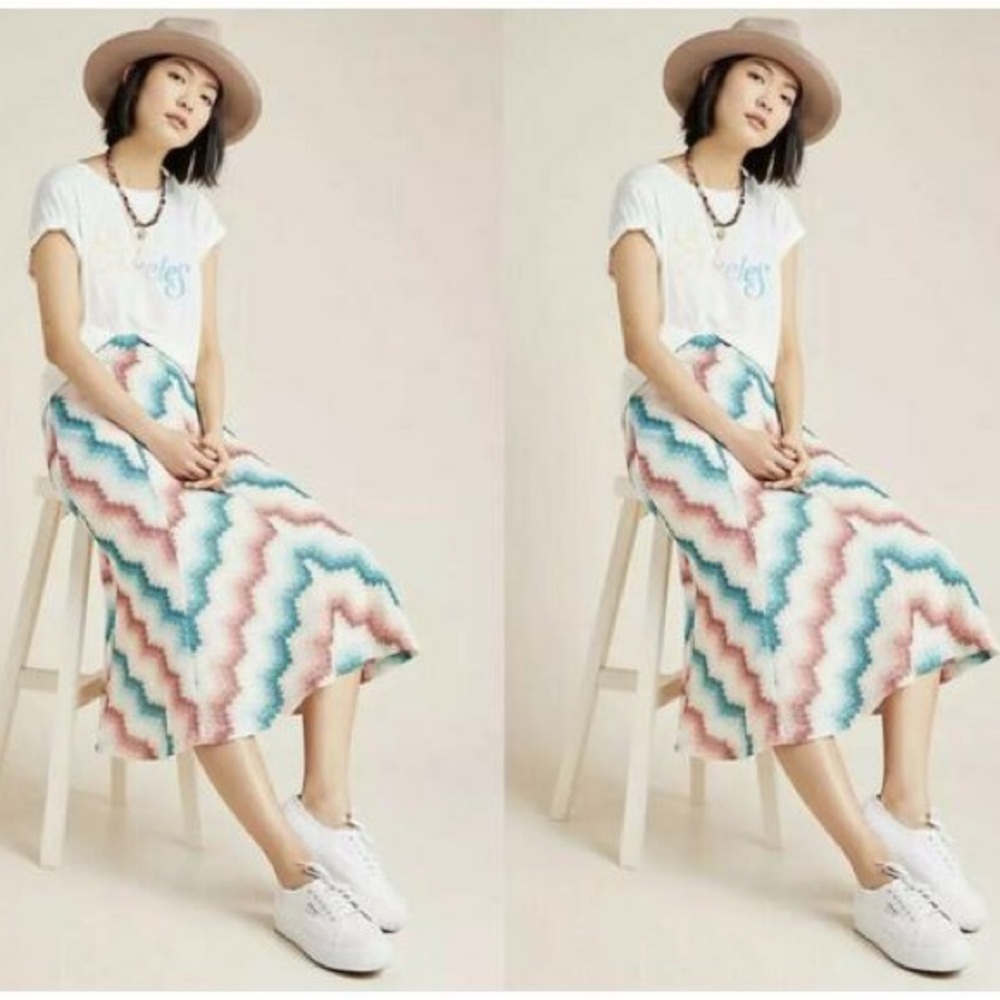 NWOT Maeve Maria Chevron Sweater Skirt